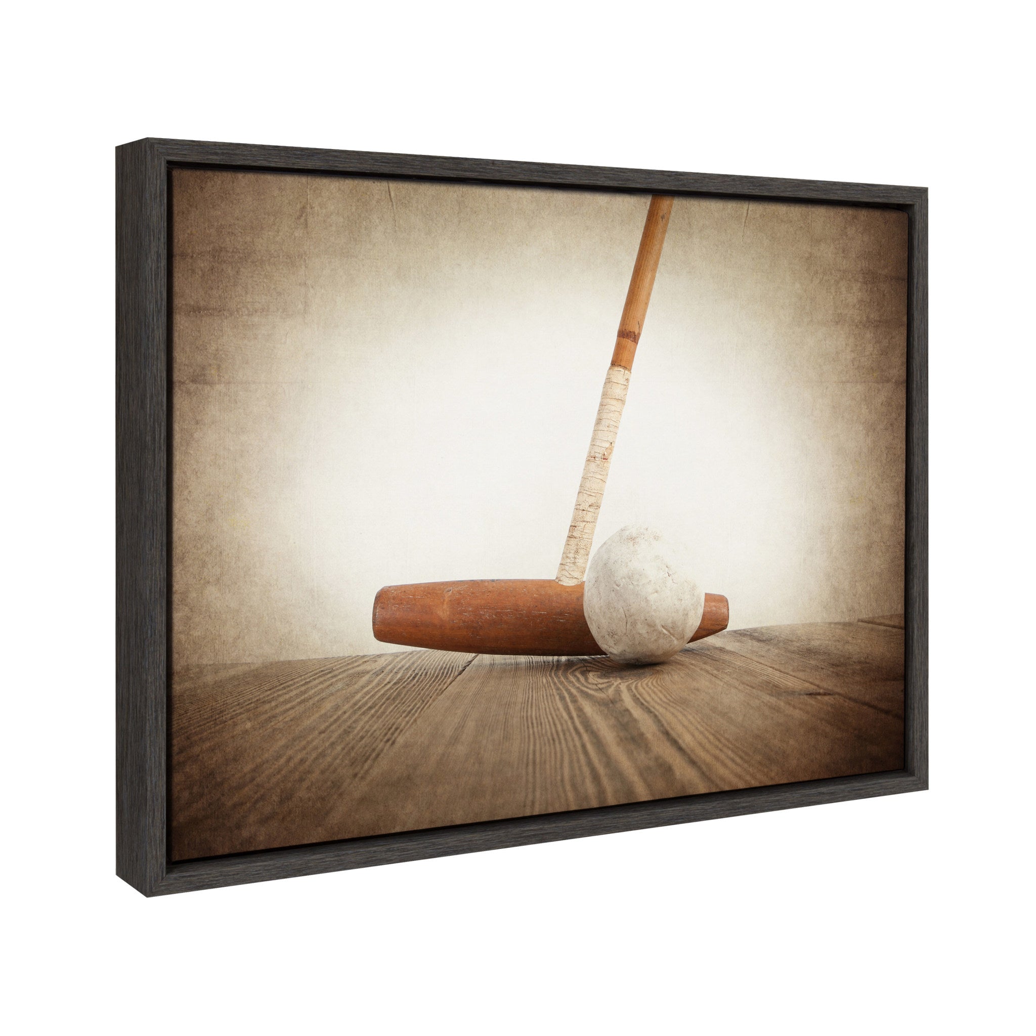 Sylvie Vintage Polo Mallet Framed Canvas by Shawn St. Peter