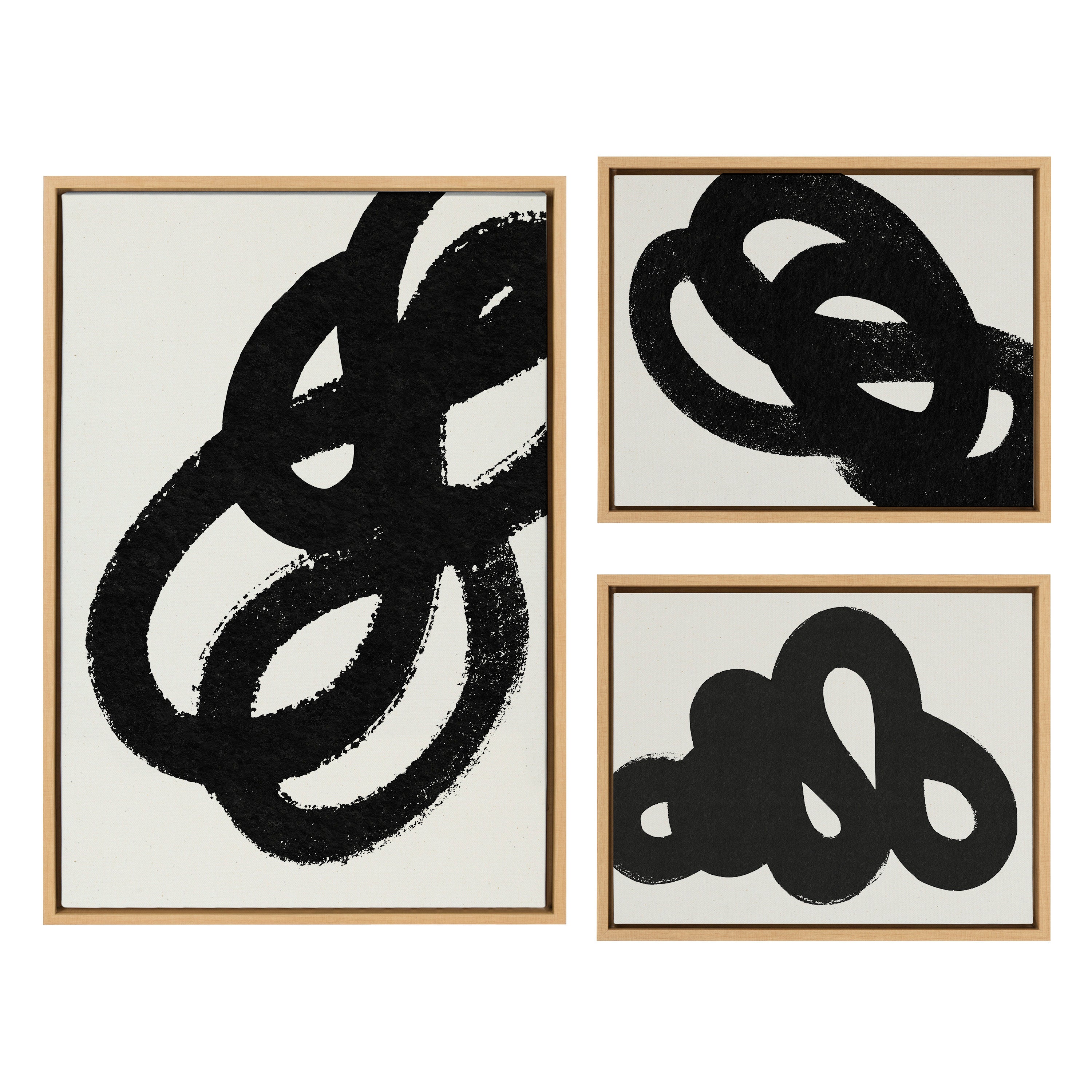 Sylvie Black Path, Follow the Path and This Way Framed Canvas by Rocket Jack
