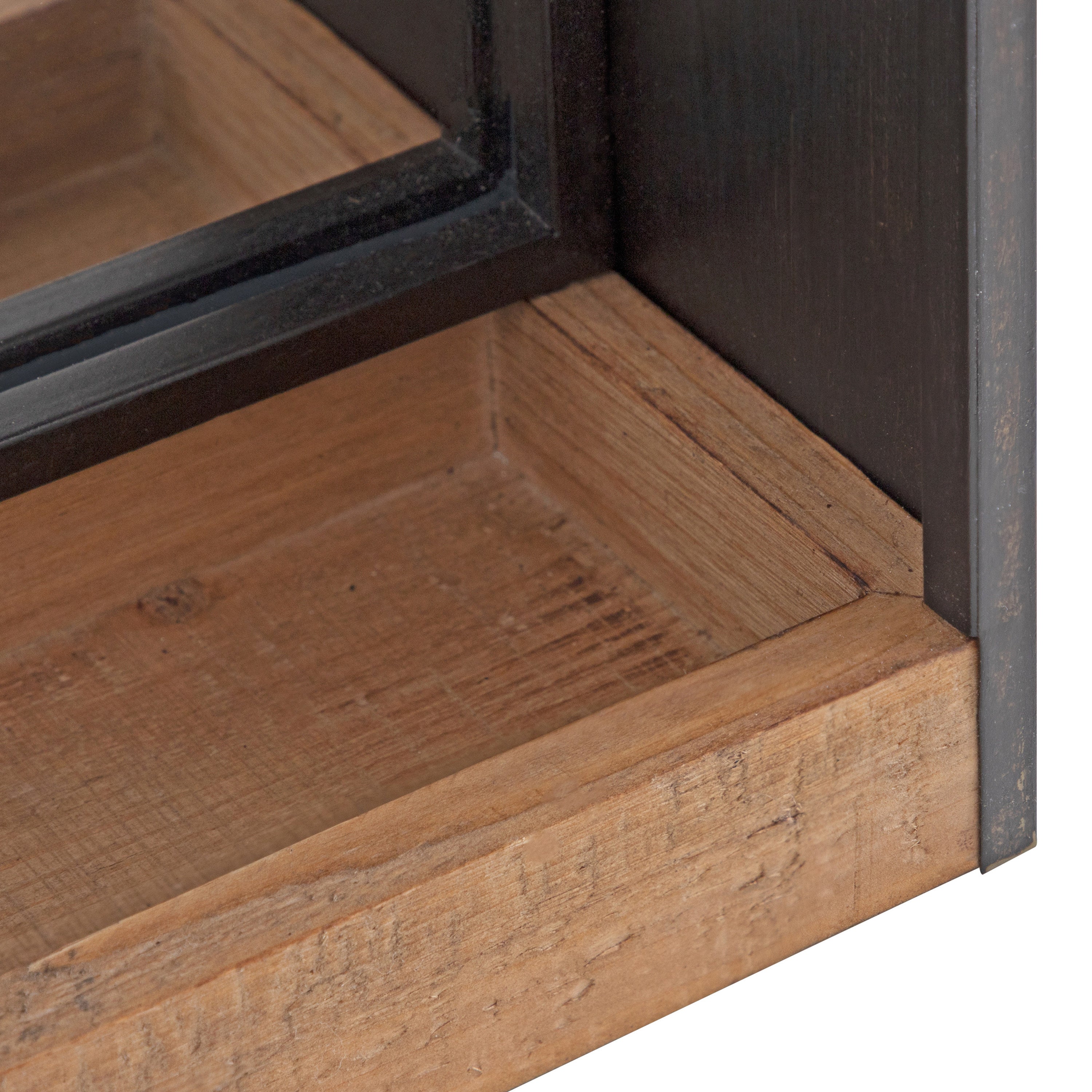 Mehta Wood and Metal Shelf Mirror