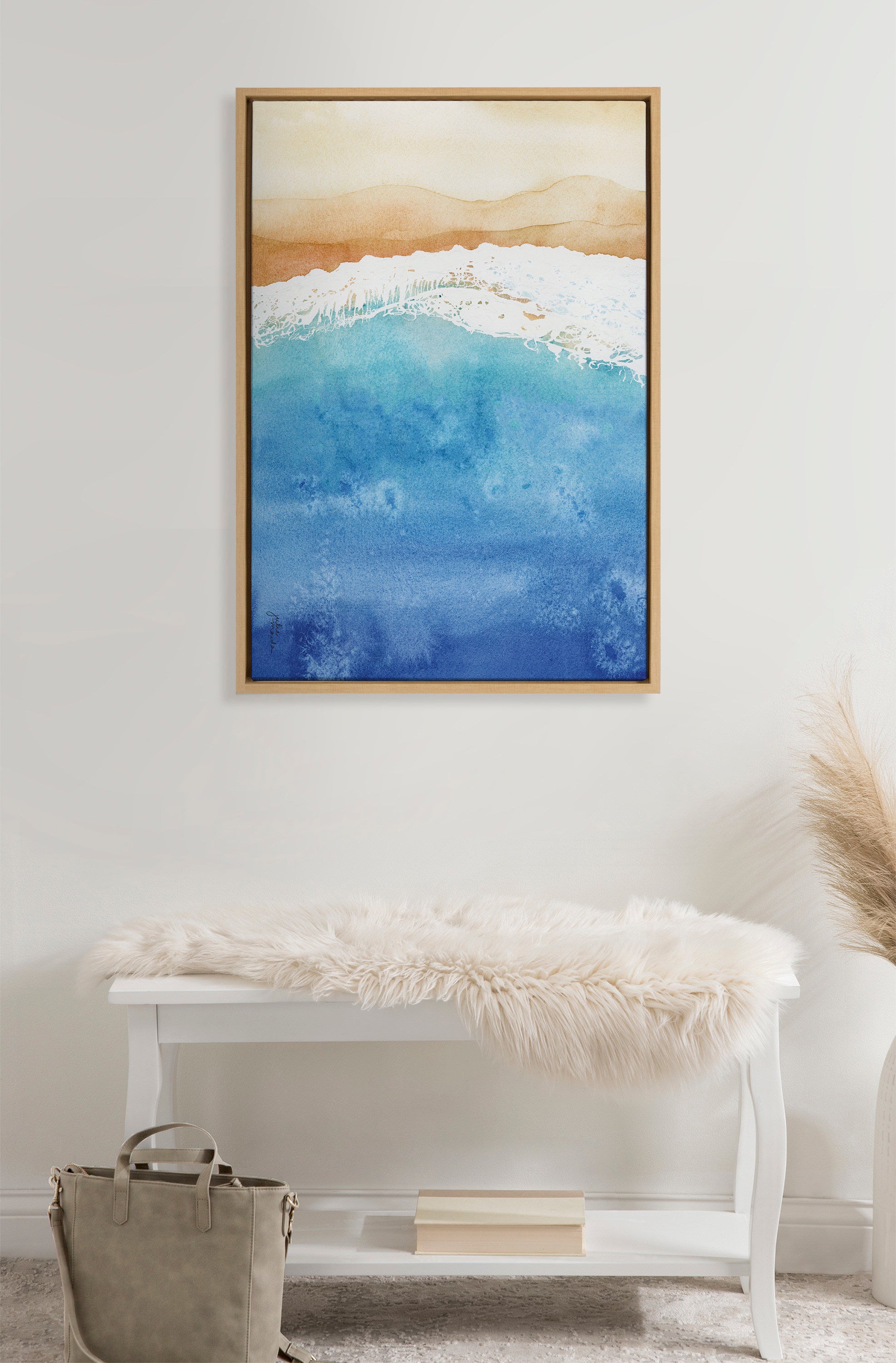 Sylvie Ocean Wake Framed Canvas by Julie Maida