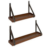 Sudbury Wood and Metal Wall Shelf Set