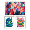 Sylvie Brushstroke and Bright Abstract Framed Canvas Set by Jessi Raulet of Ettavee