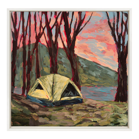 Sylvie Tent 2 Framed Canvas by Emily Kenney