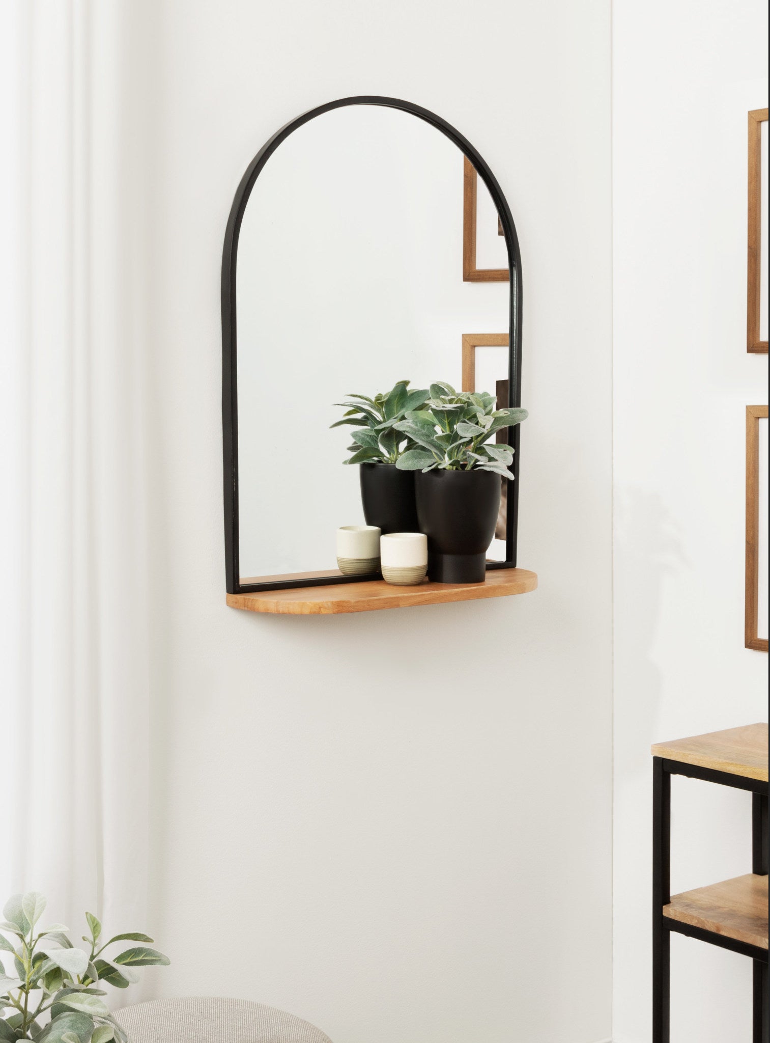 Schuyler Arch Wall Mirror with Shelf