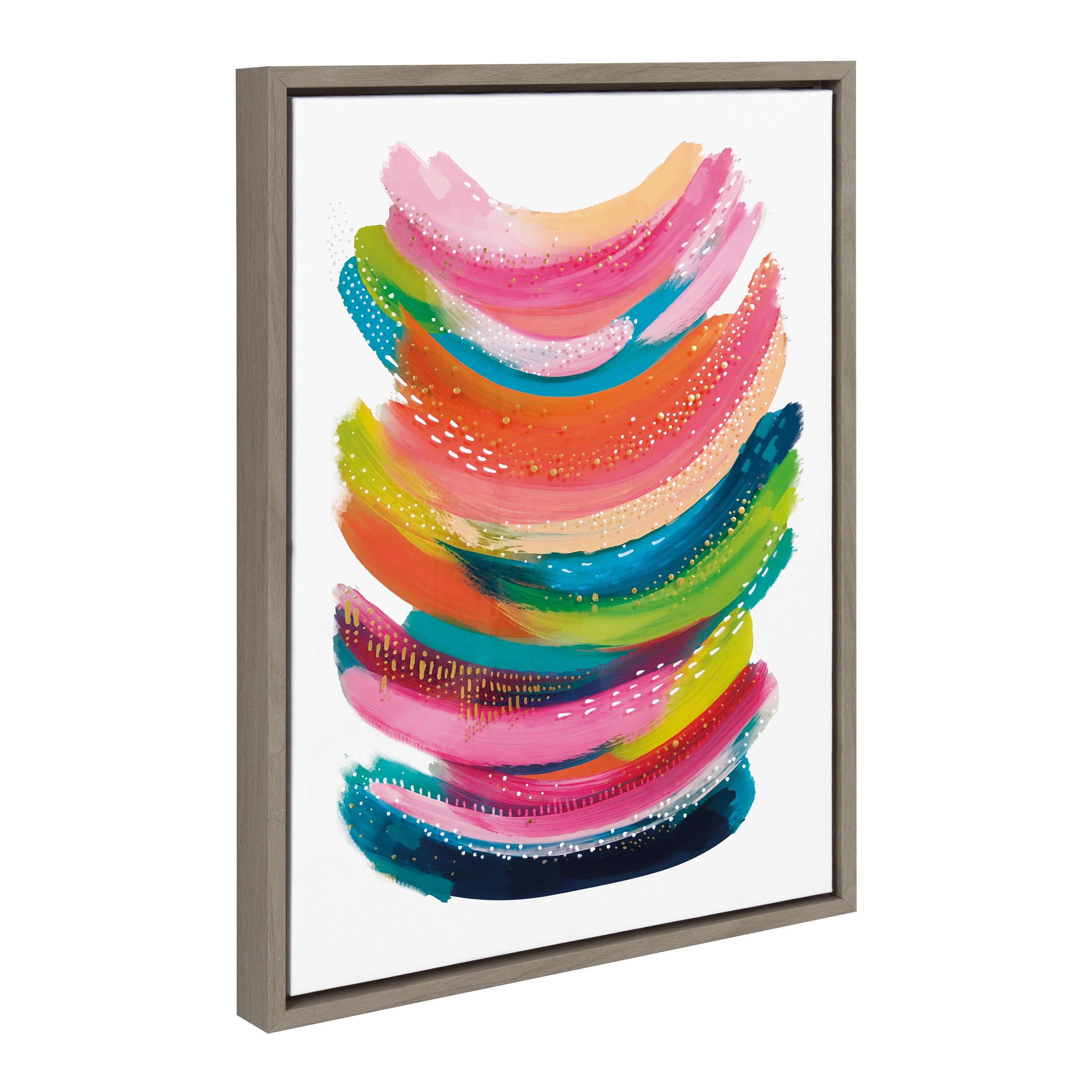Sylvie Bright Abstract Framed Canvas by Jessi Raulet of Ettavee