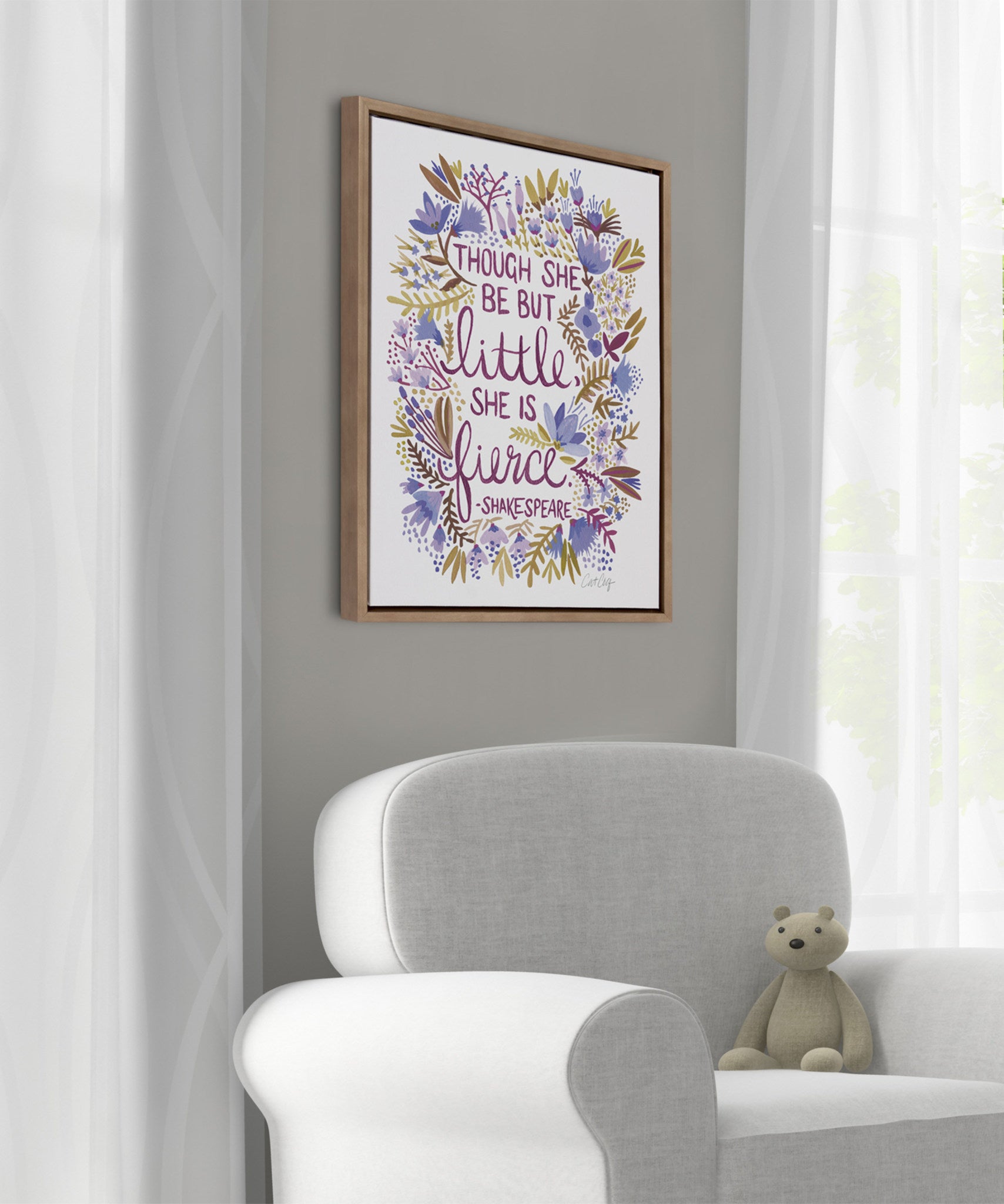 Sylvie Fierce Framed Canvas by Cat Coquillette