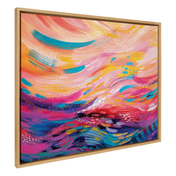 Sylvie BrushStrokes 90 Framed Canvas by Jessi Raulet of Ettavee