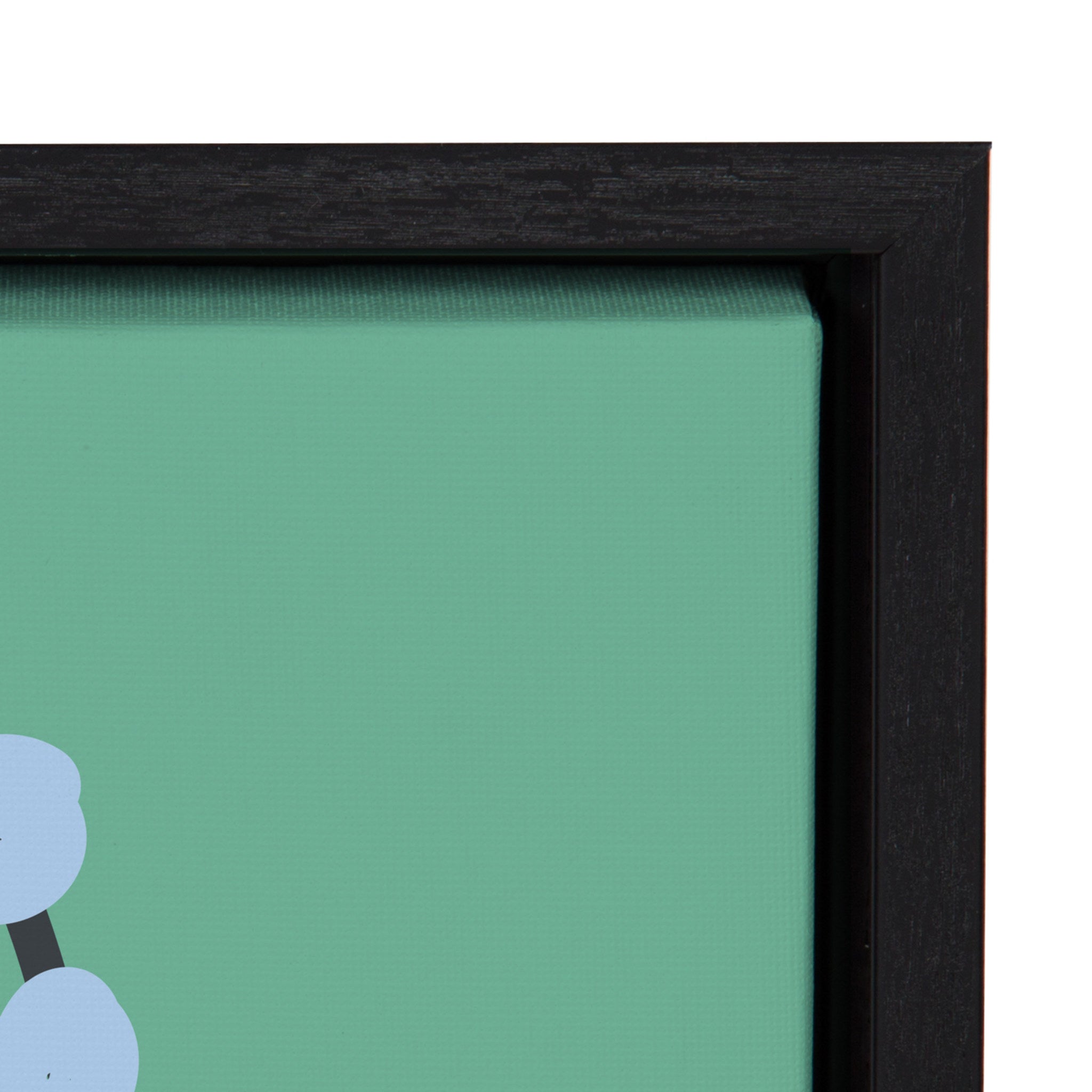 Sylvie Abstract Florals Green Framed Canvas by Queenbe Monyei