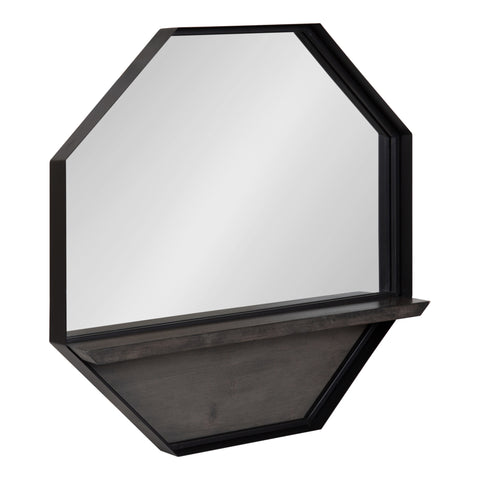 Owing Octagon Wall Shelf Mirror