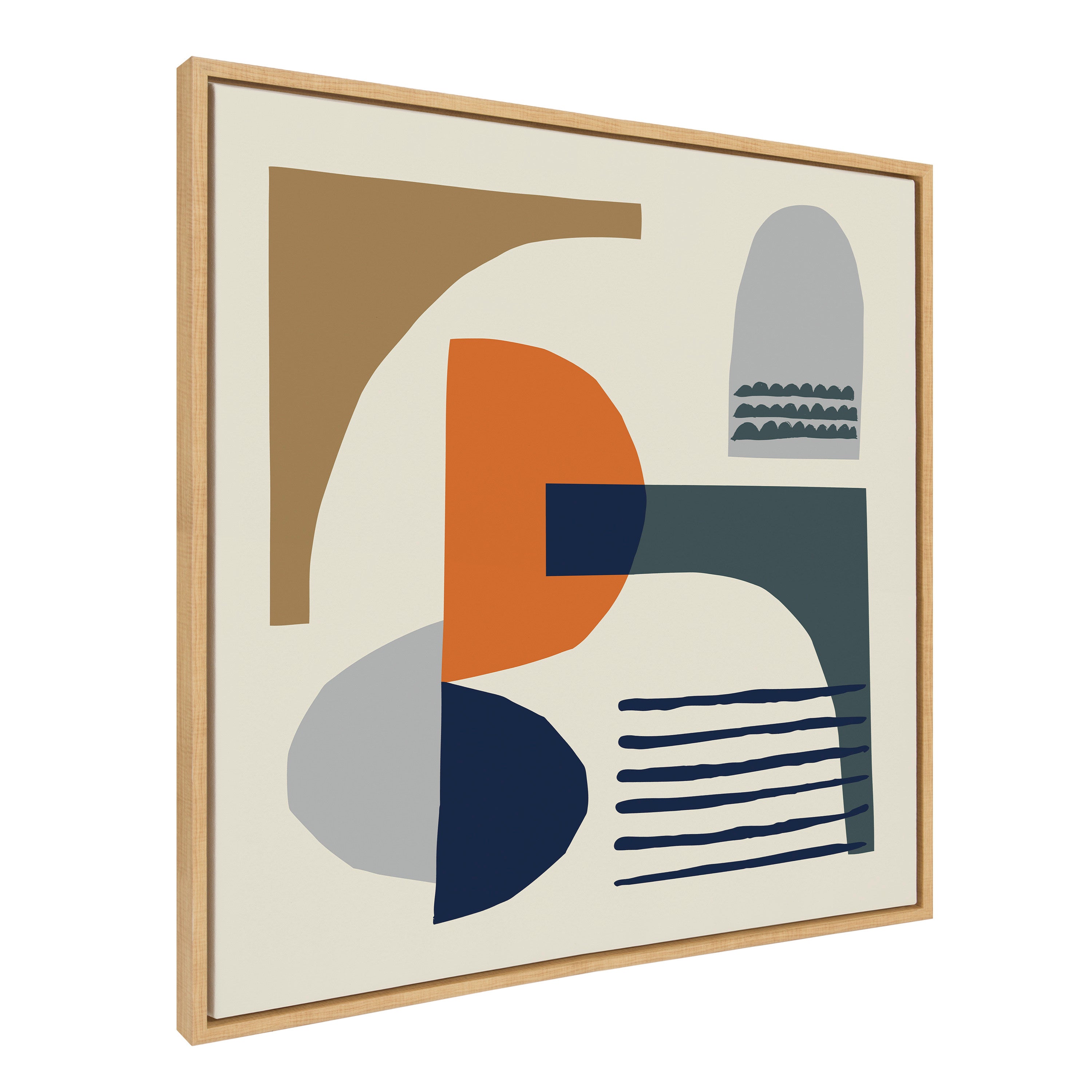 Sylvie Abstract Mid Century Framed Canvas by Rachel Lee of My Dream Wall