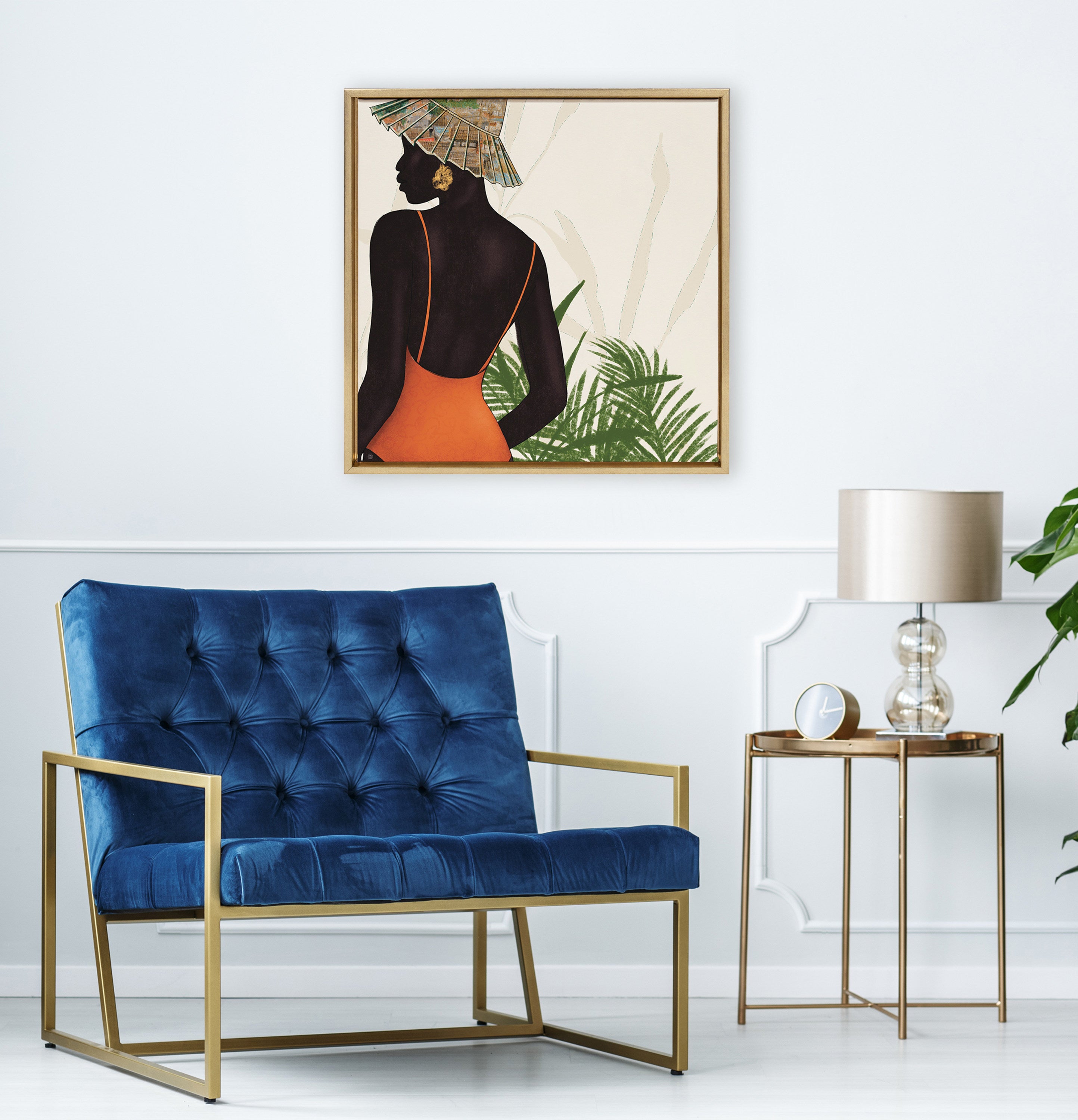 Sylvie So So Tropical Framed Canvas by Mary Joak