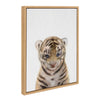 Sylvie Baby Tiger Color Illustration Framed Canvas by Simon Te of Tai Prints