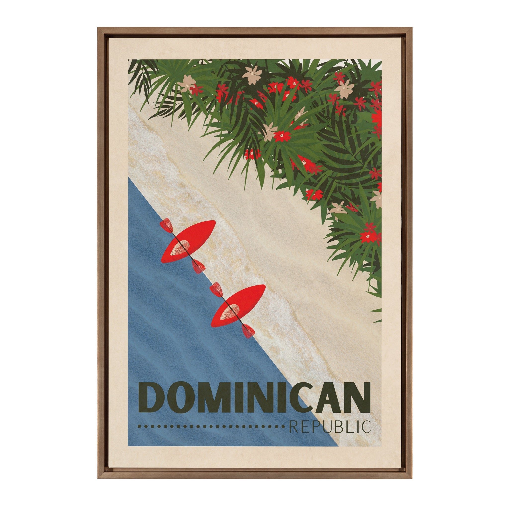 Sylvie Travel Poster Dominican Republic Framed Canvas by Chay O.