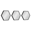 Rhodes Framed Hexagon Wall Mirror Set