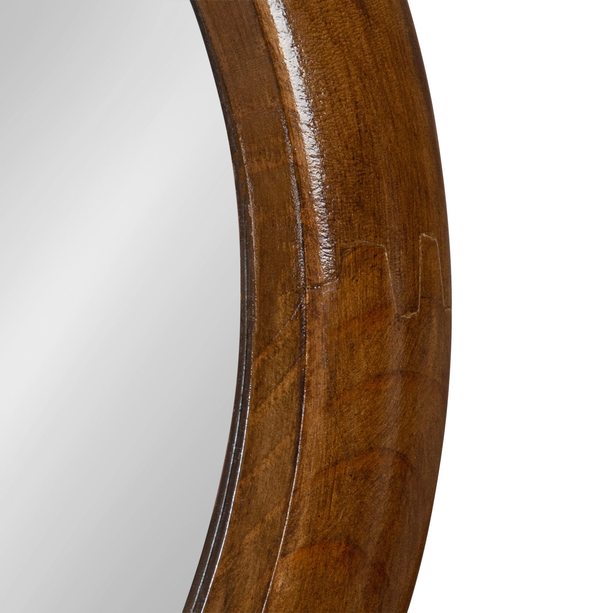 Pao Curved Framed Wood Wall Mirror