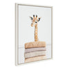 Sylvie Fold Giraffe Framed Canvas by Amy Peterson Art Studio