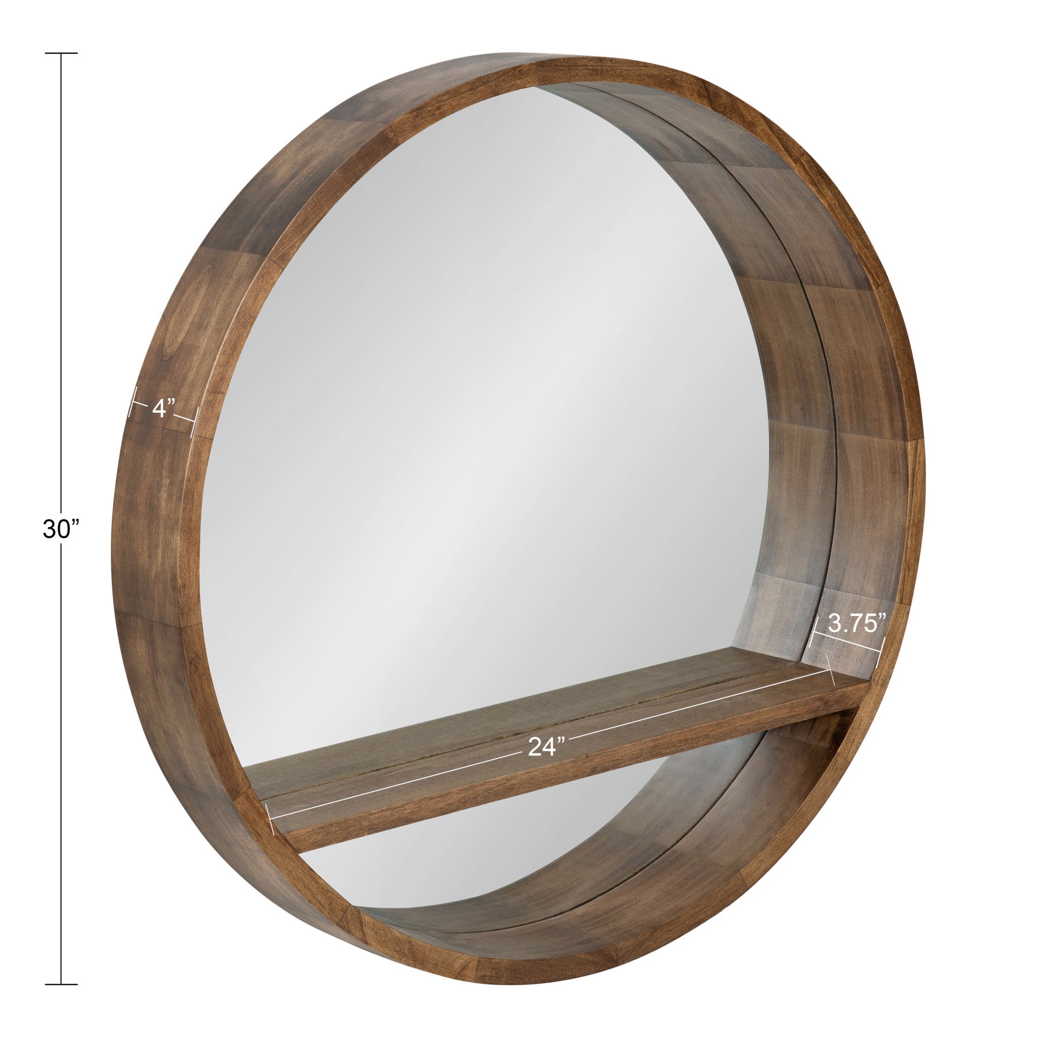 Hutton Round Mirror with Shelf