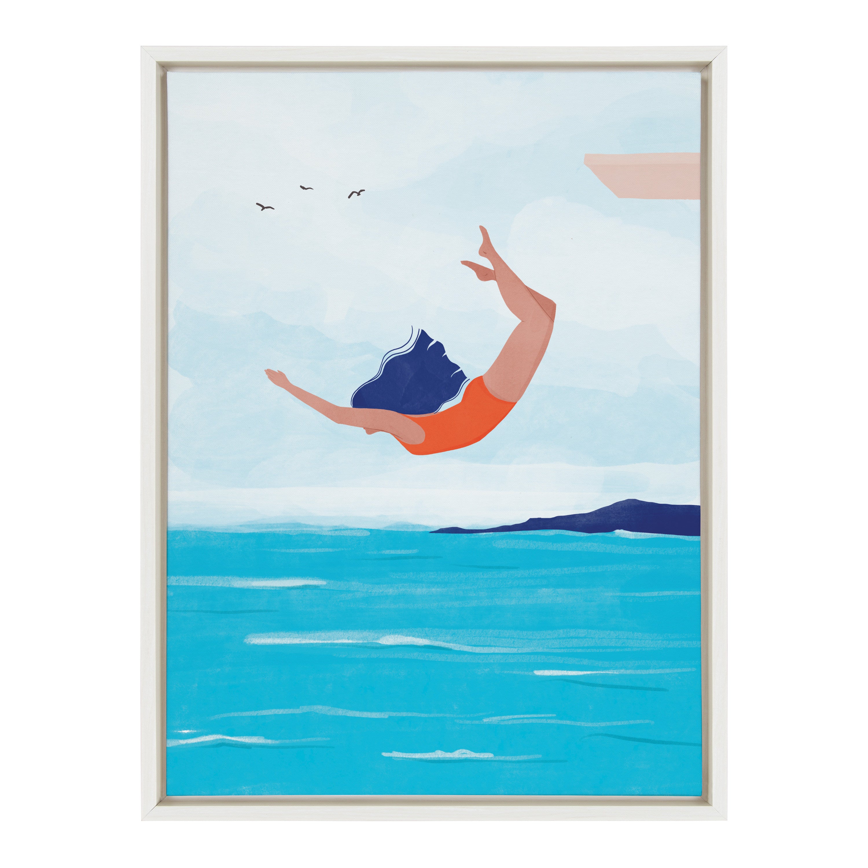 Sylvie Jump Framed Canvas by Maja Tomljanovic