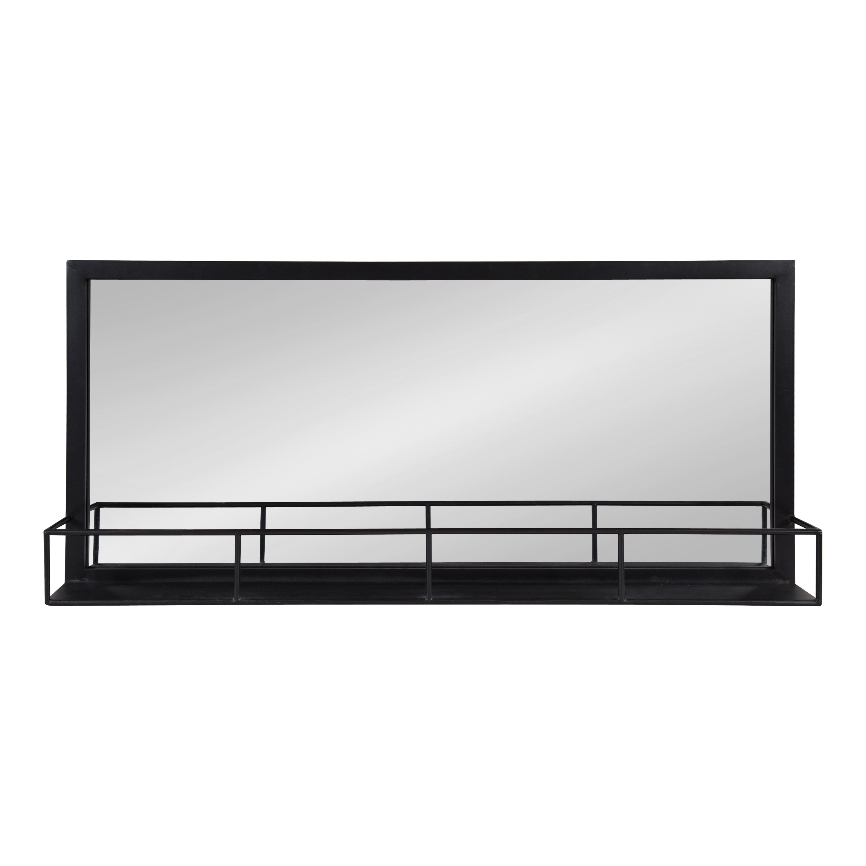 Jackson Metal Frame Mirror with Shelf