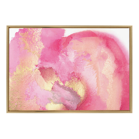 Sylvie Pink Golden Hour Framed Canvas by Mentoring Positives
