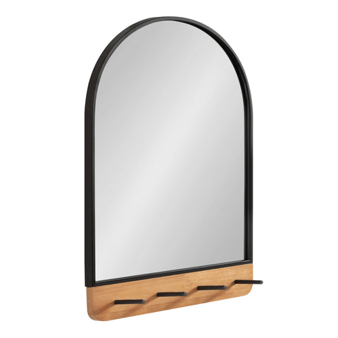 Schuyler Arch Wall Mirror with Hooks
