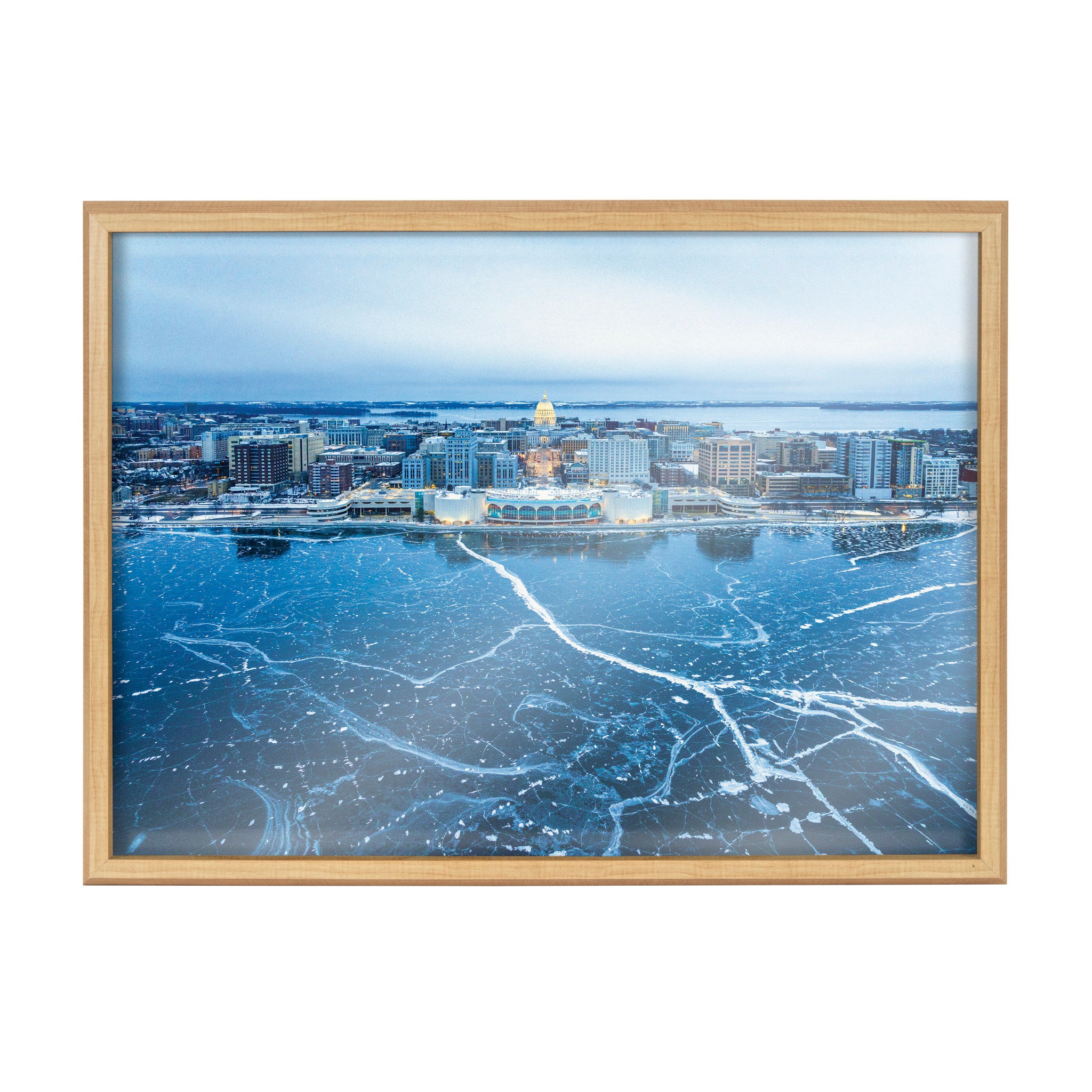 Blake Icy Veins of Winter-Madison Wisconsin Framed Printed Glass by Pete Olsen