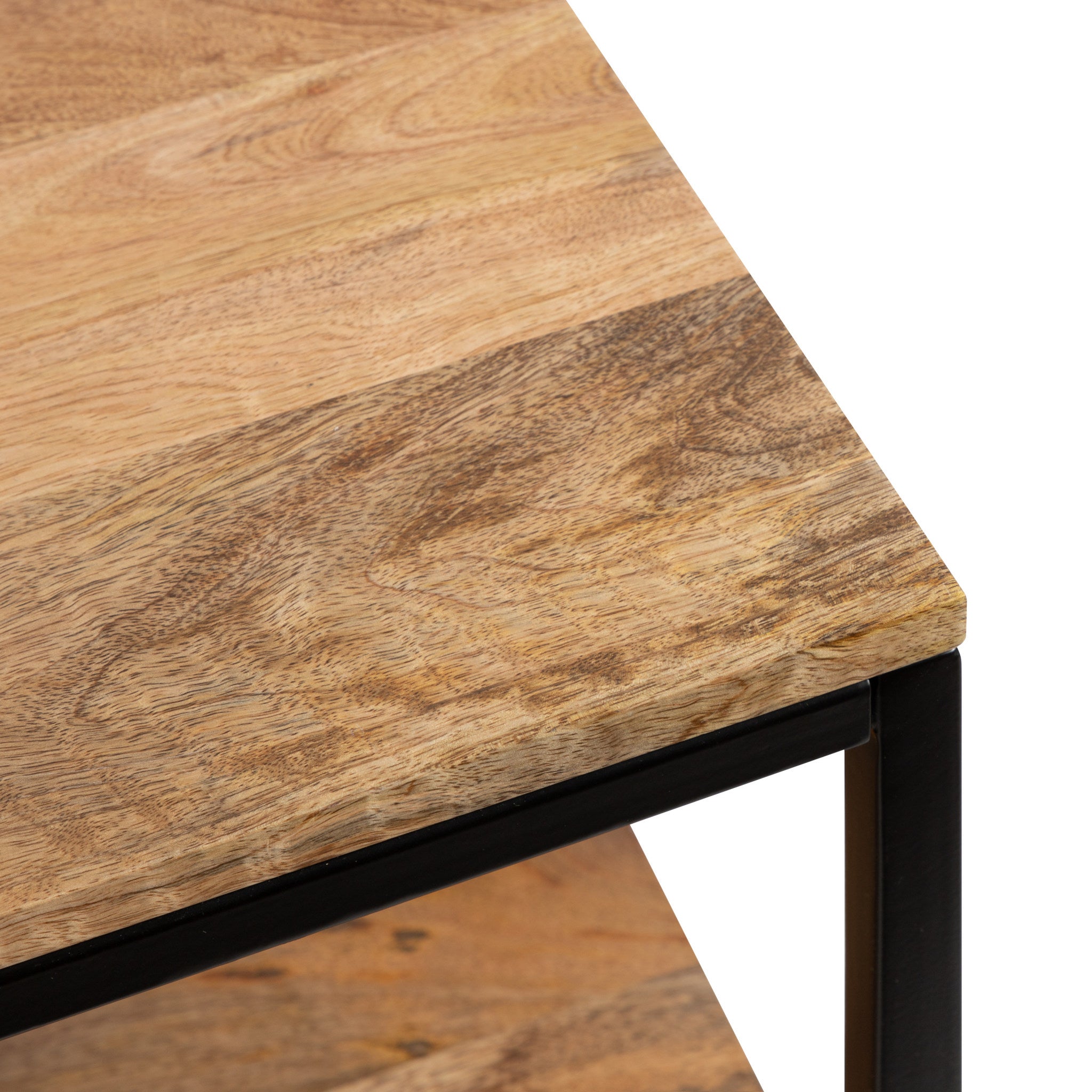 Quarles Wood and Metal Side Table