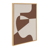 Sylvie Eye Catching Sleek Abstract 4 Brown and Beige Framed Canvas by The Creative Bunch Studio