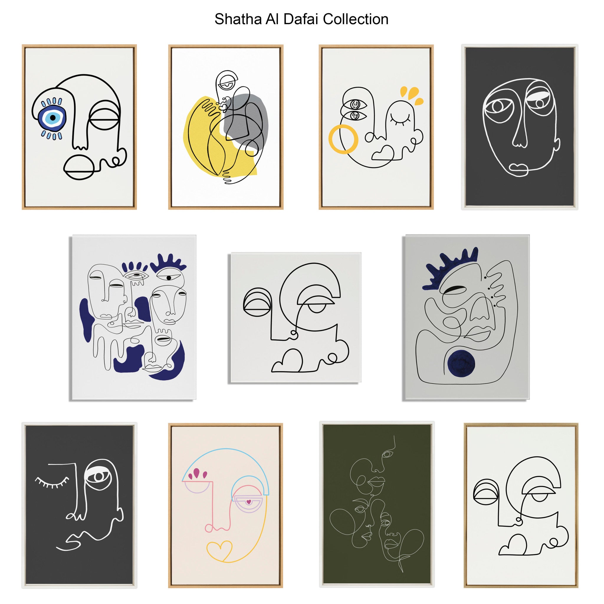Sylvie Jahi Framed Canvas by Shatha Al Dafai