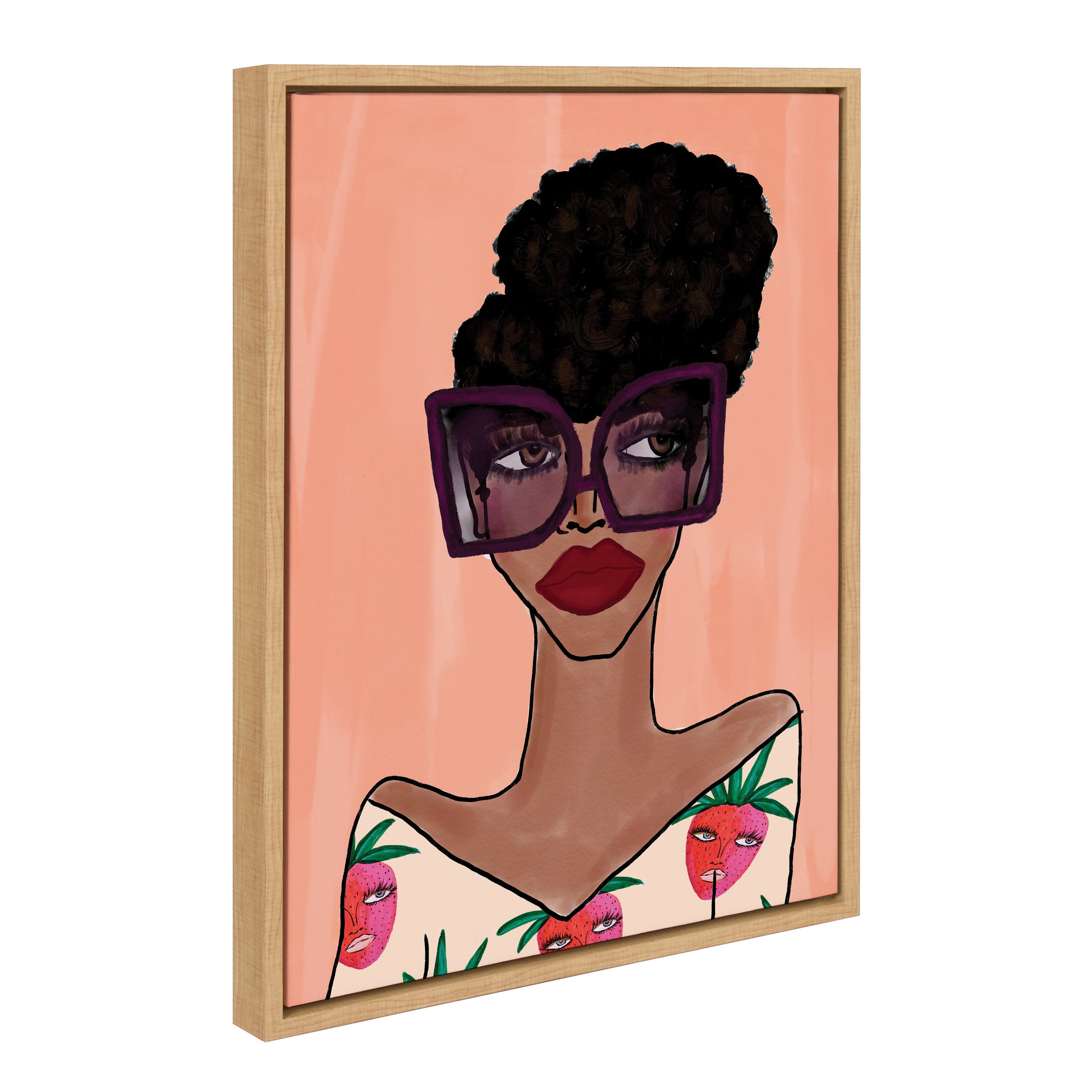 Sylvie Fashion Girl 3 Framed Canvas by Kendra Dandy of Bouffants and Broken Hearts
