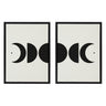 Sylvie Modern Geometric Moon Phases Framed Canvas Set by The Creative Bunch Studio
