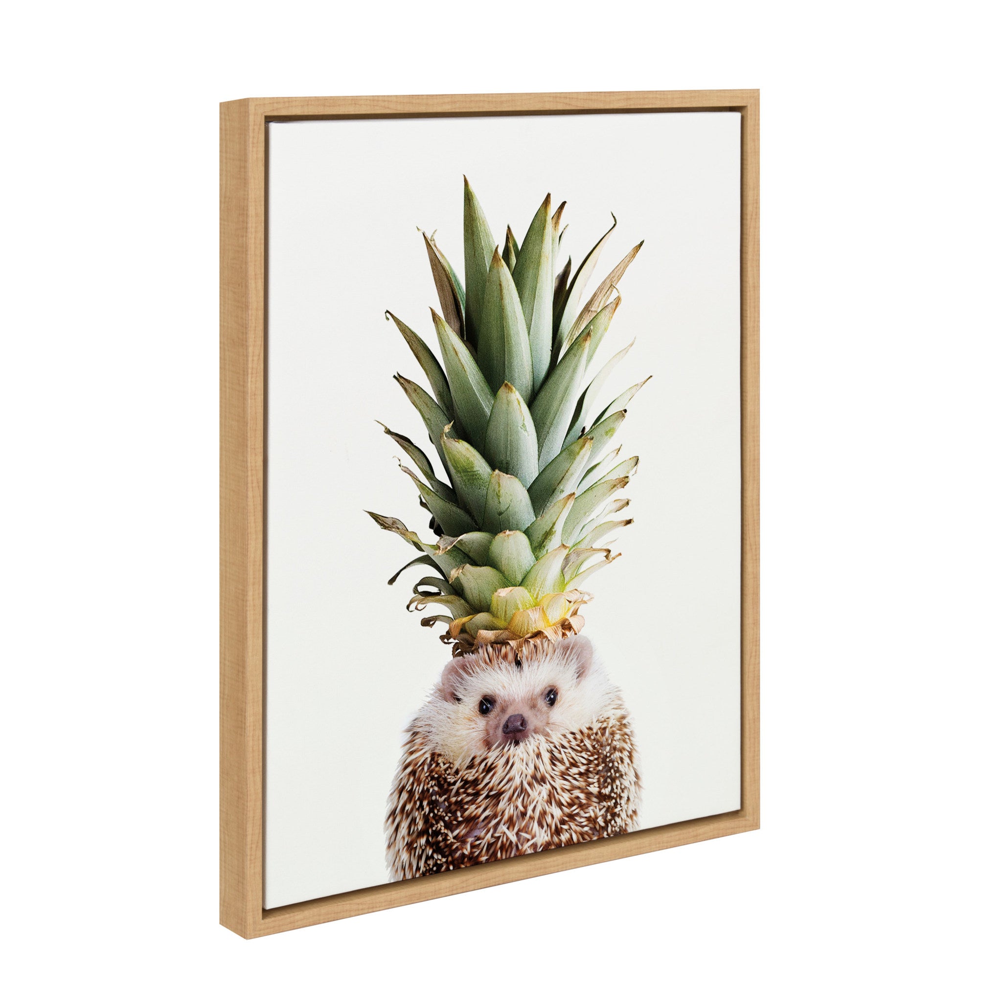 Sylvie Hedgehog Pineapple Framed Canvas by Amy Peterson