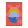 Sylvie Shapes and Arches in Red Framed Canvas by Apricot and Birch