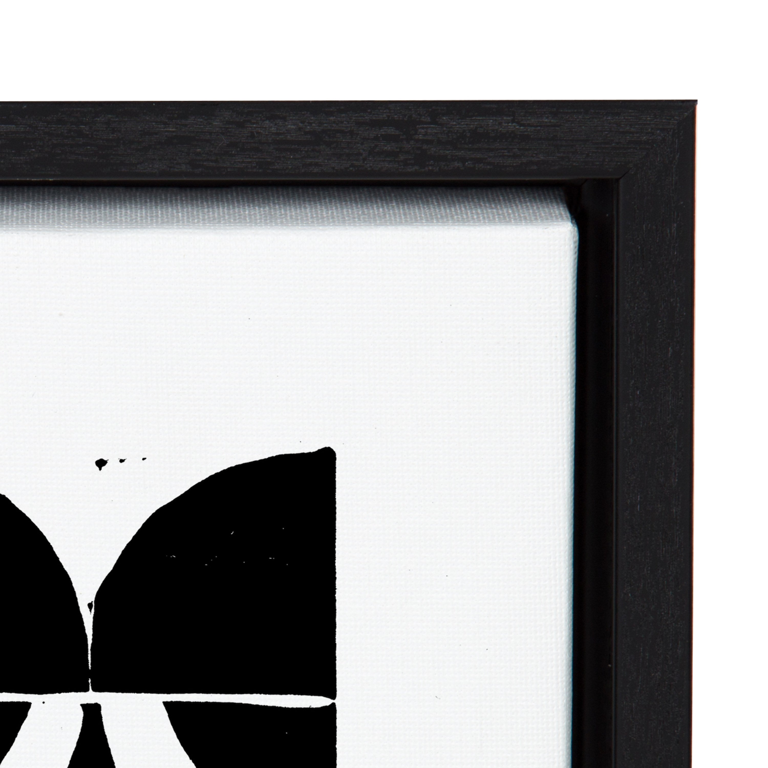 Sylvie Modern Circular Block Print Framed Canvas by Statement Goods