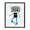 Sylvie Boom Box Boy 1 Framed Canvas by Molly Fabiano, Black 18x24