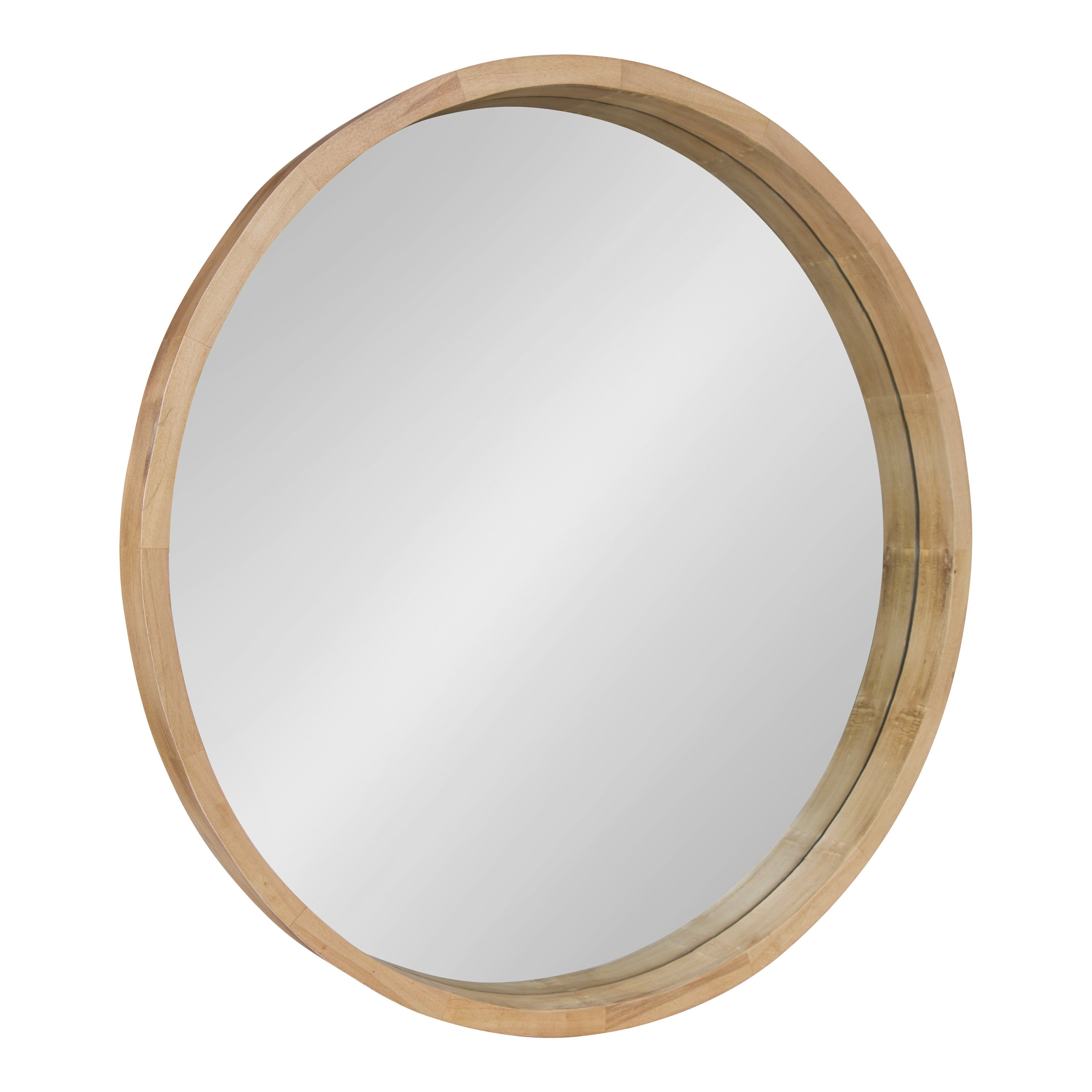 Hutton Round Wood Wall Mirror