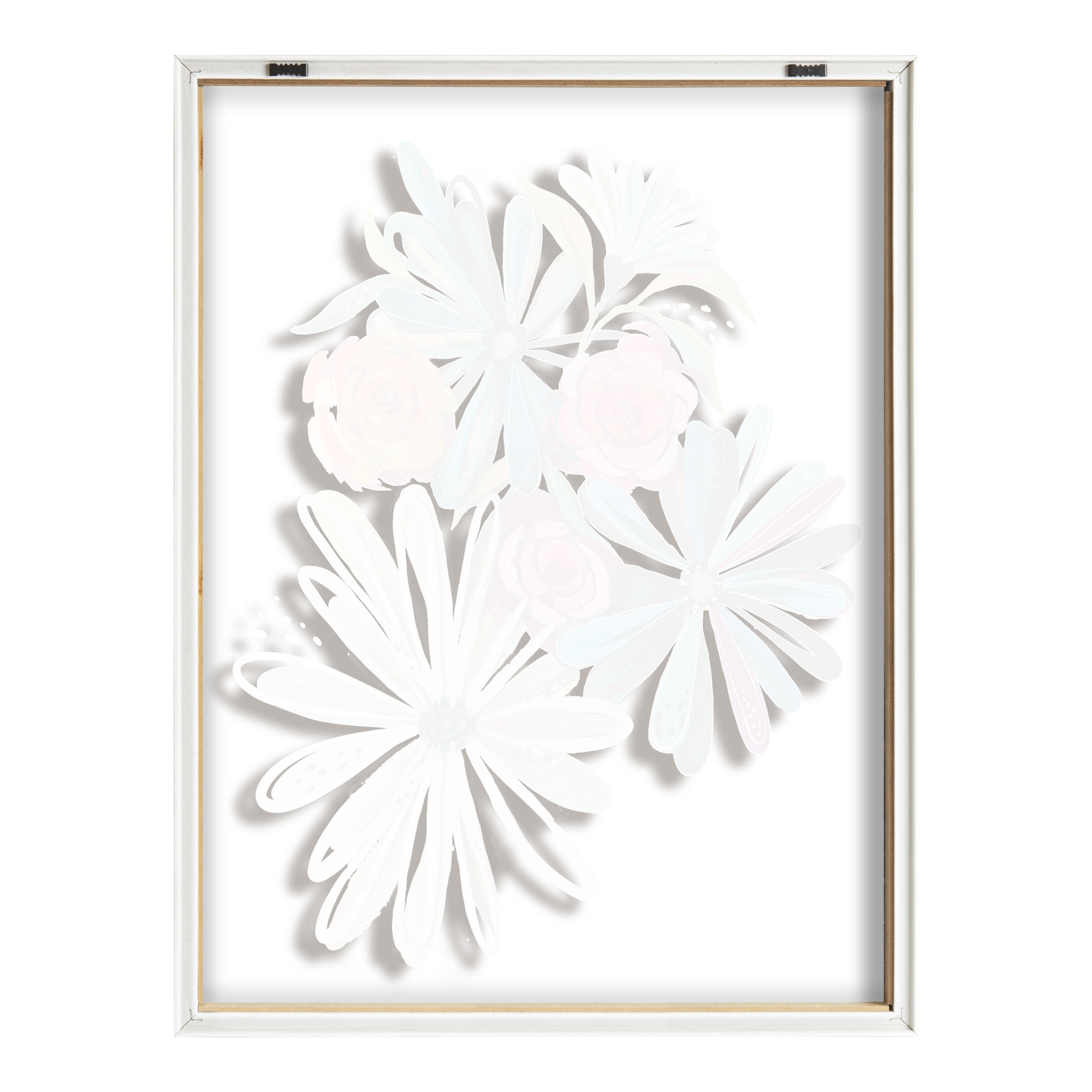 Blake Flowers on Glass 2 Whole Flowers Framed Printed Art by Jessi Raulet of Ettavee