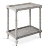 Bellport Wood Side Table with Shelf
