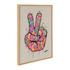 Sylvie Peace Sign Framed Canvas by Arm of Casso
