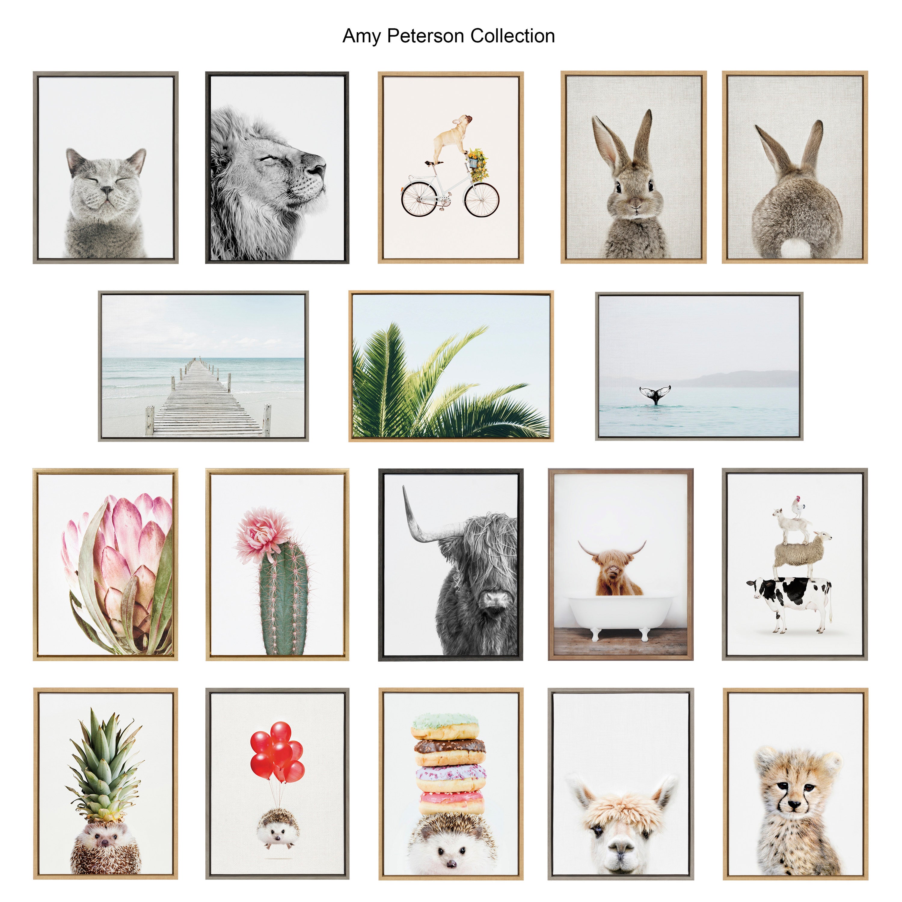 Sylvie Alpaca Bangs Framed Canvas by Amy Peterson Art Studio