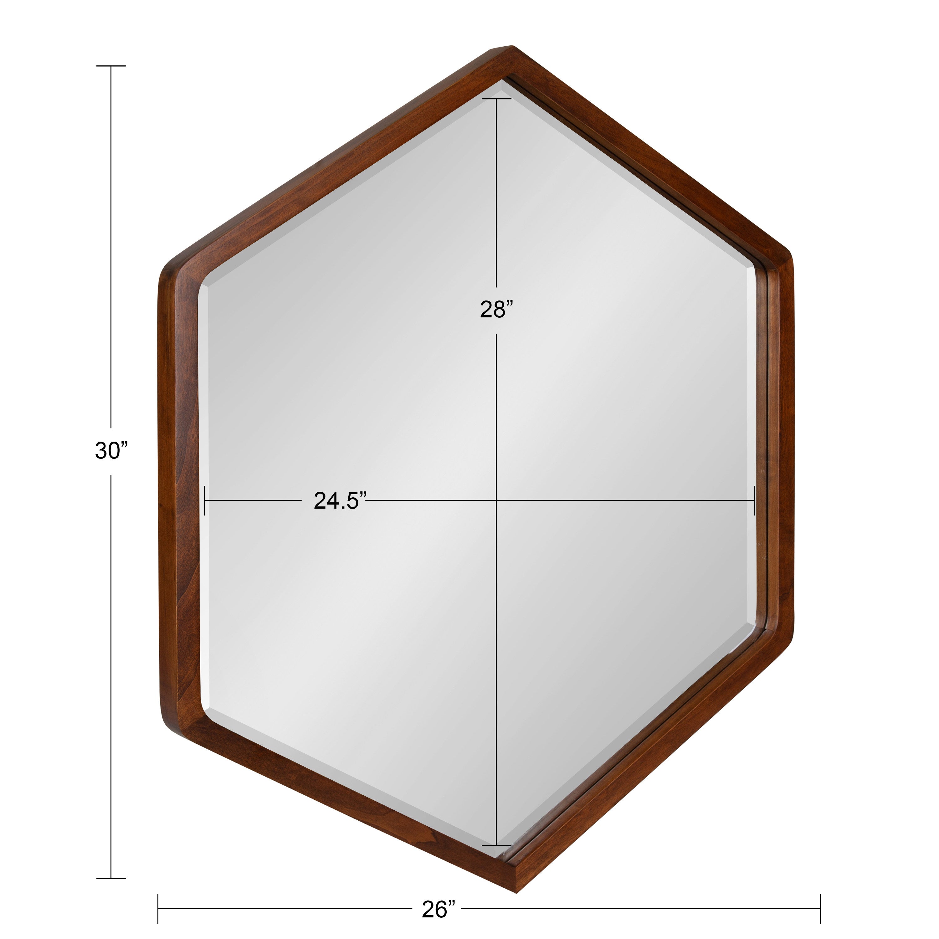 McLean Hexagon Wood Framed Wall Mirror