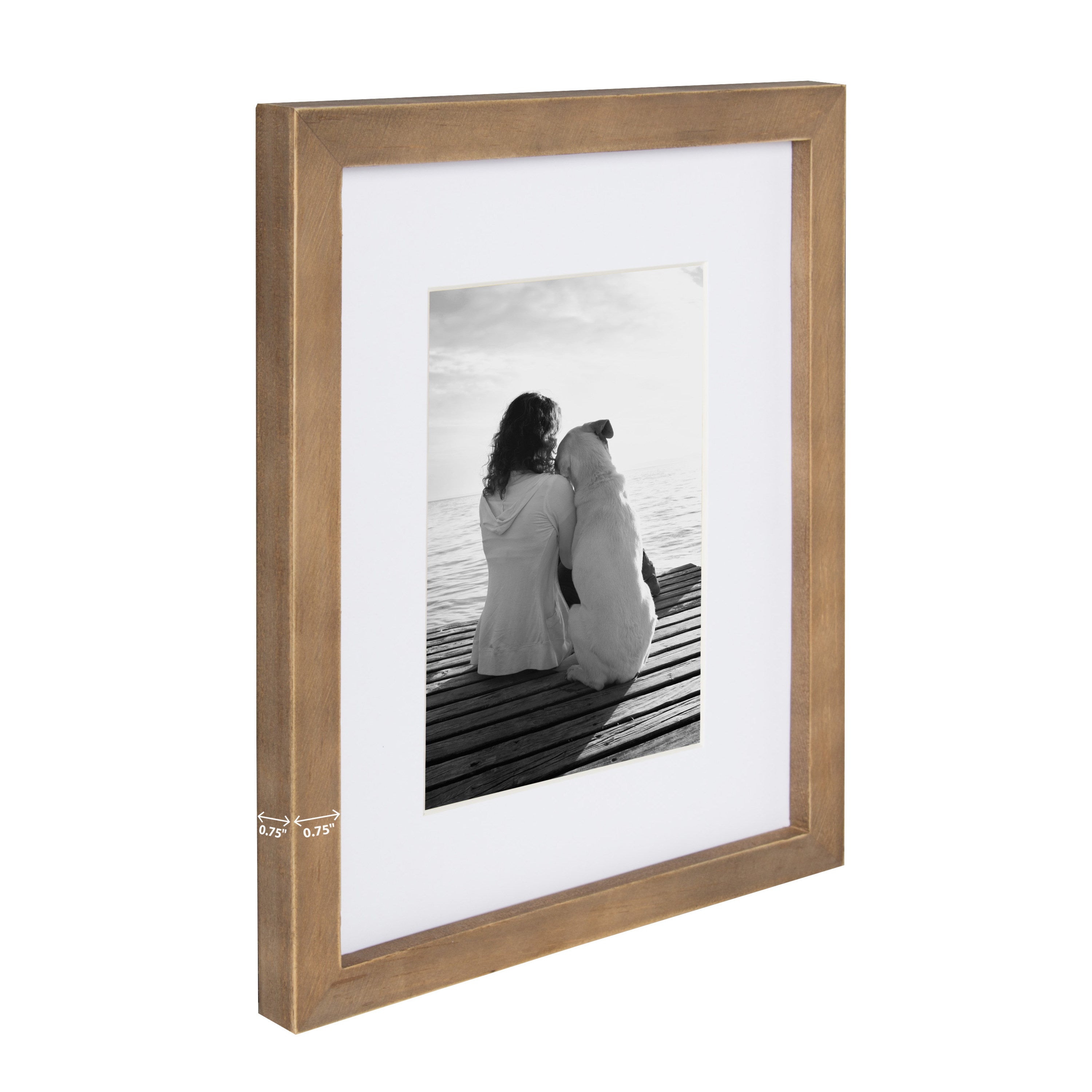 Gallery 5x7 matted to 3.5x5 Wood Picture Frame, Set of 4