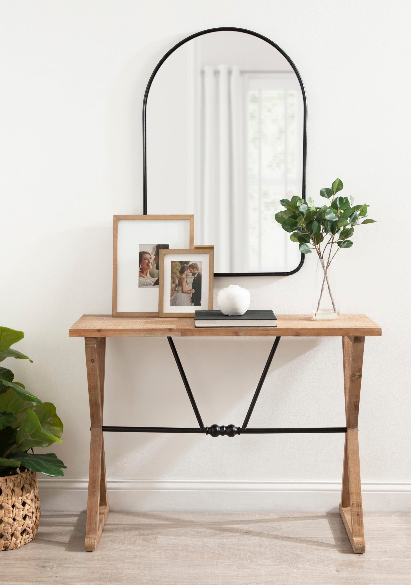 Travere Wood and Metal Console Table