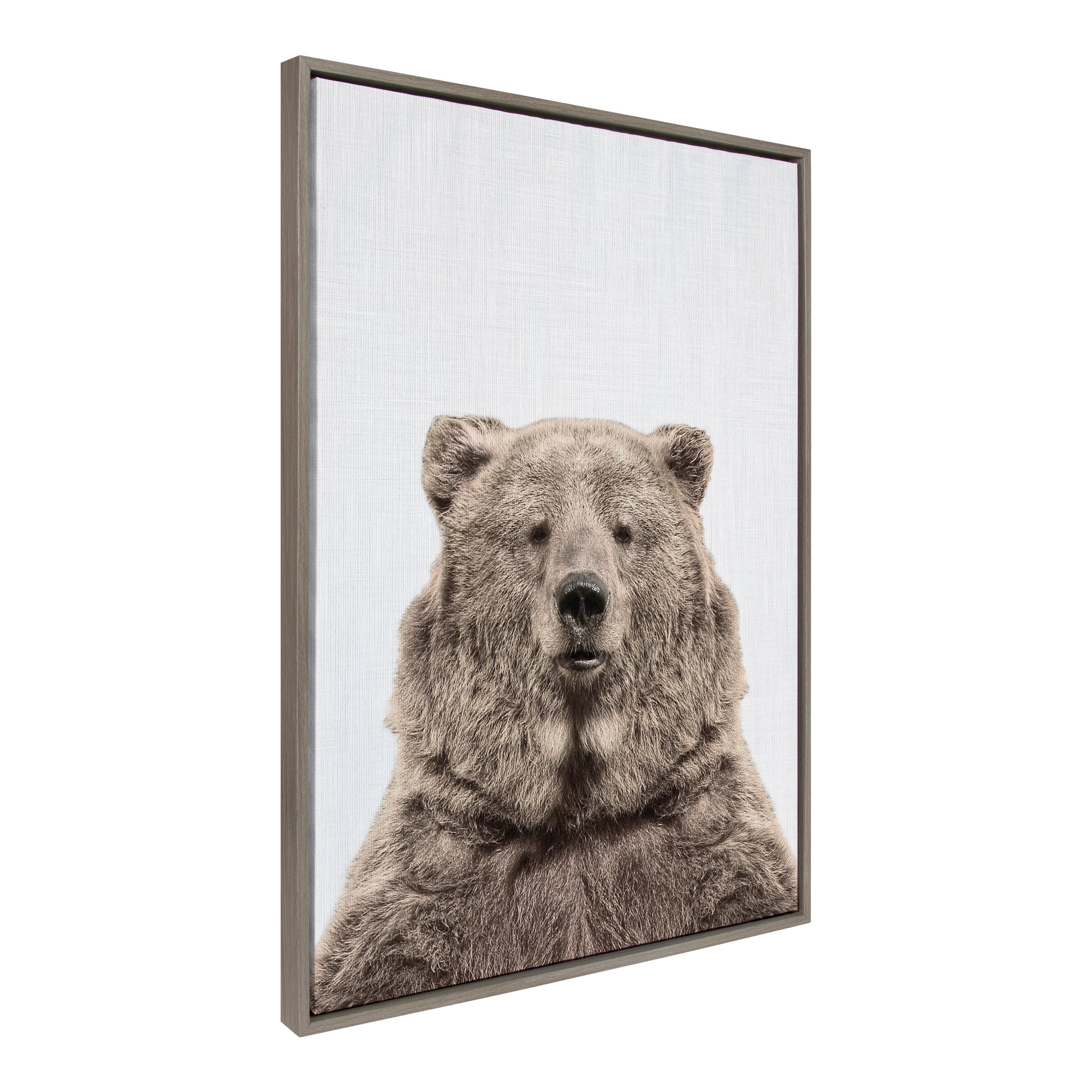 Sylvie Bear European Color Framed Canvas by Simon Te of Tai Prints