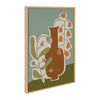 Sylvie Expressive Abstract House Plant Terracotta Vase Framed Canvas by The Creative Bunch Studio