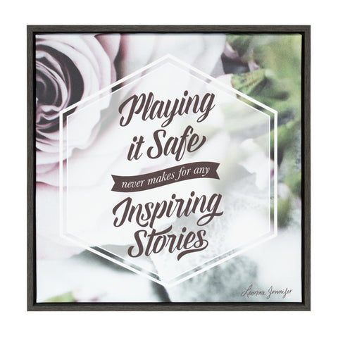 Sylvie Playing Framed Canvas by Leonora Jennifer Benza