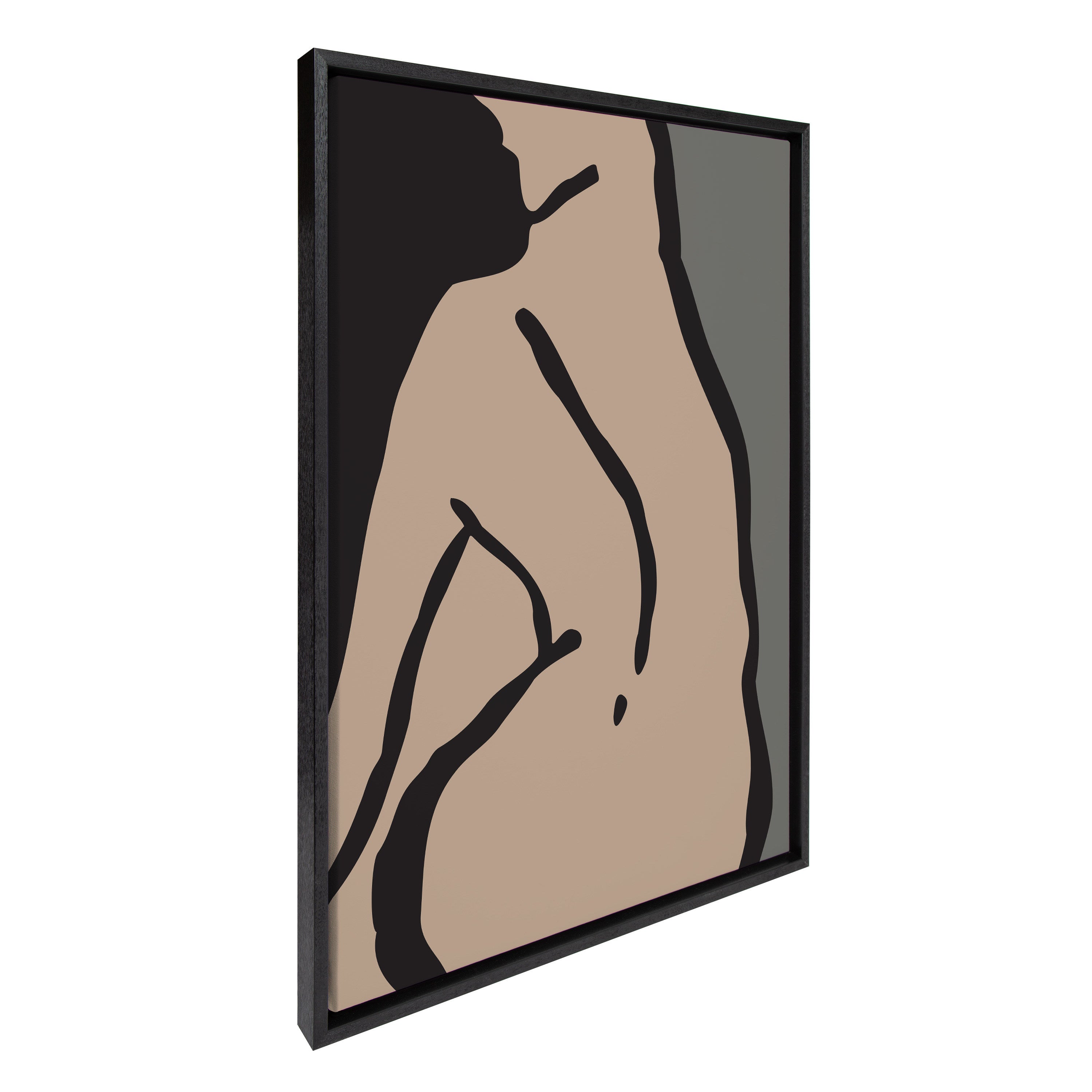 Sylvie Moody Feminine Figural Drawing 2 Framed Canvas by The Creative Bunch Studio