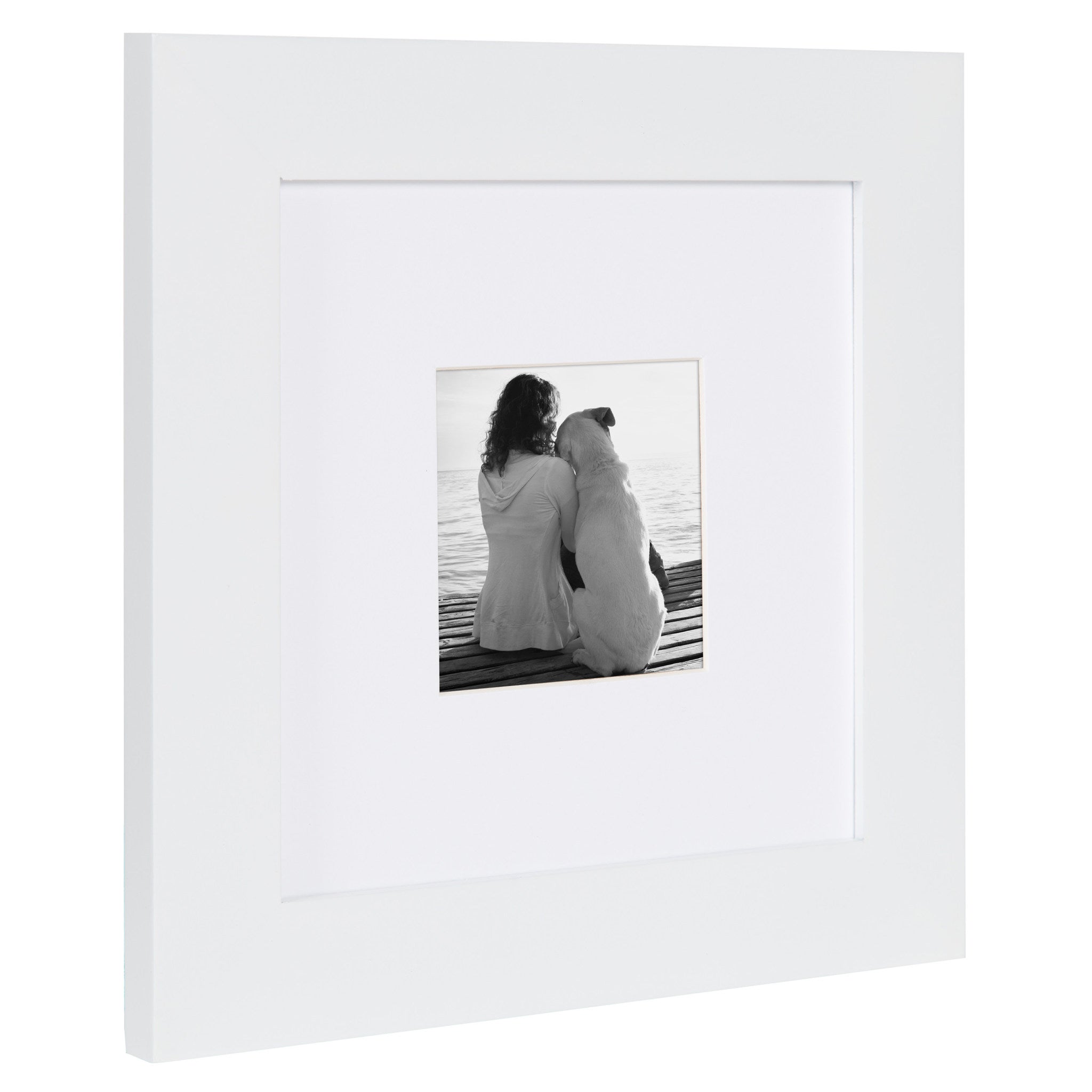 Museum 8x8 matted to 4x4 Wood Picture Frame, Set of 4