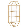 Adela Octagon Wood and Metal Shelf