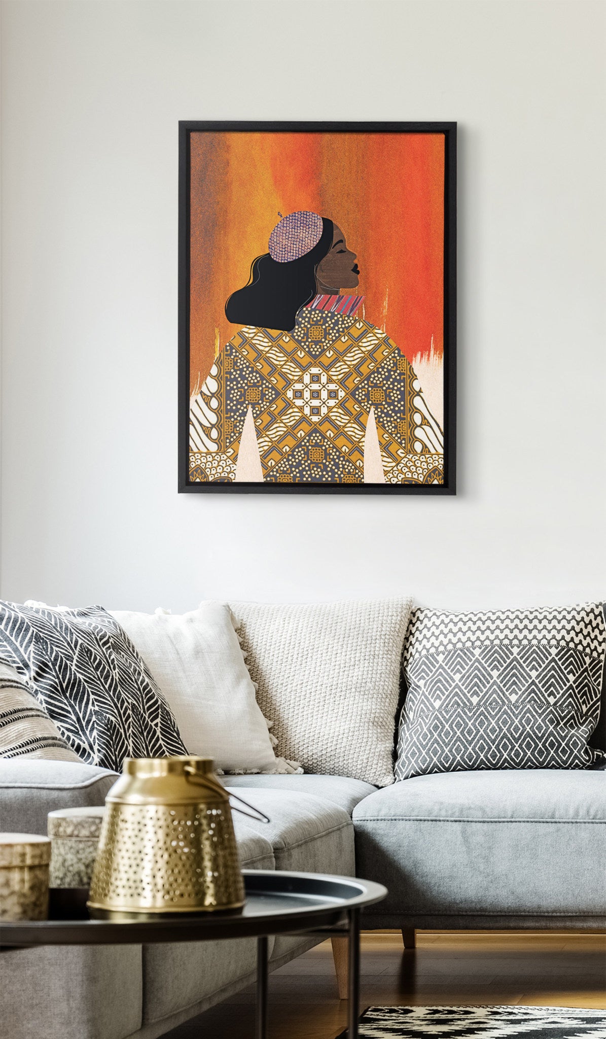 Sylvie Girlie Girl Framed Canvas by Nikki Chu